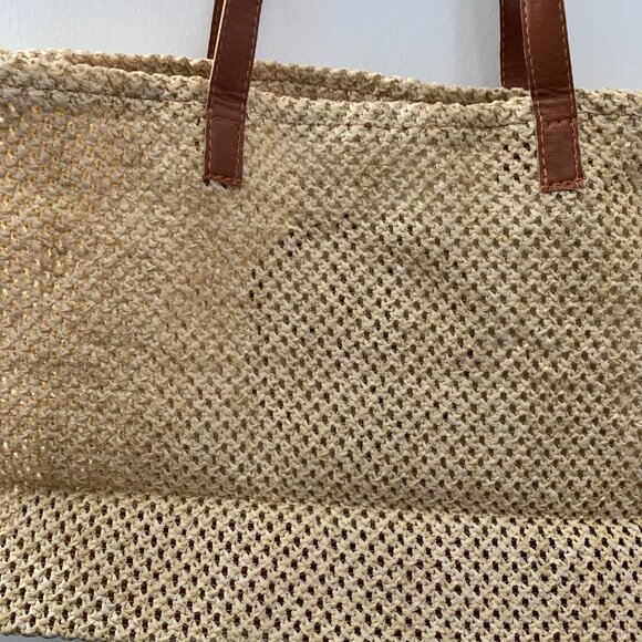 AB Woven Beach Shopper Everyday Large Capacity Tote Bag Handbag - Picture 8 of 13
